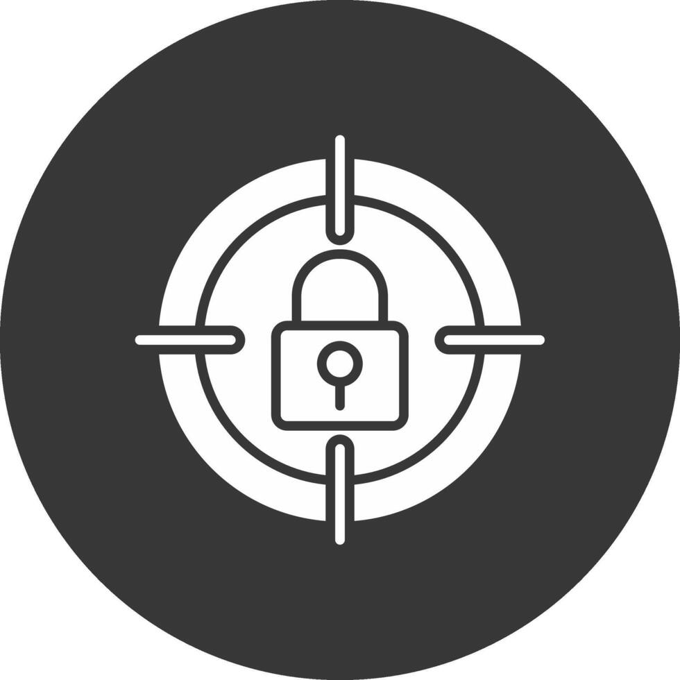 Targeting Glyph Inverted Icon vector