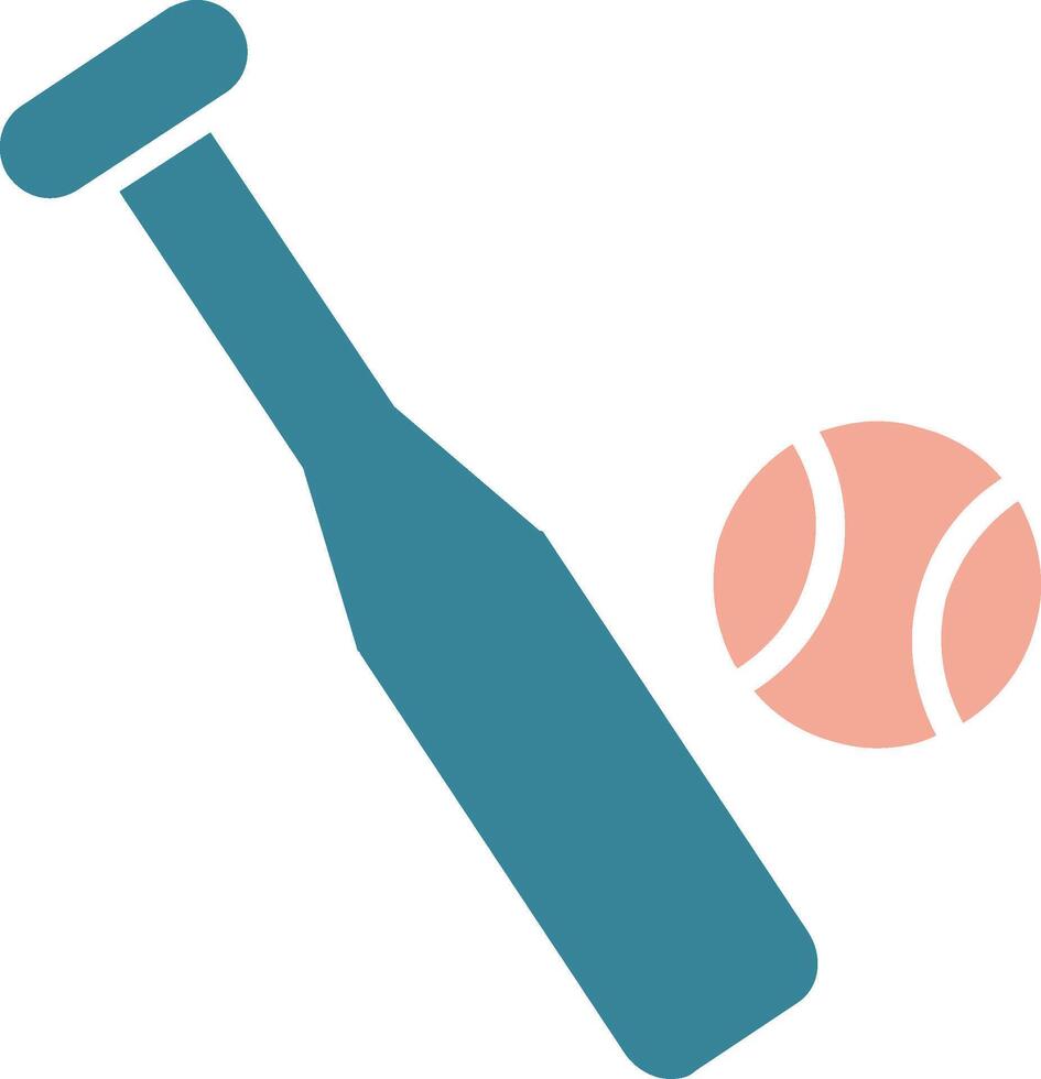 Baseball Glyph Two Color Icon vector