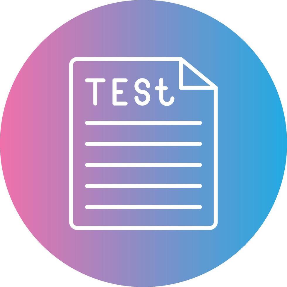 Test Line Gradient Circle Icon vector