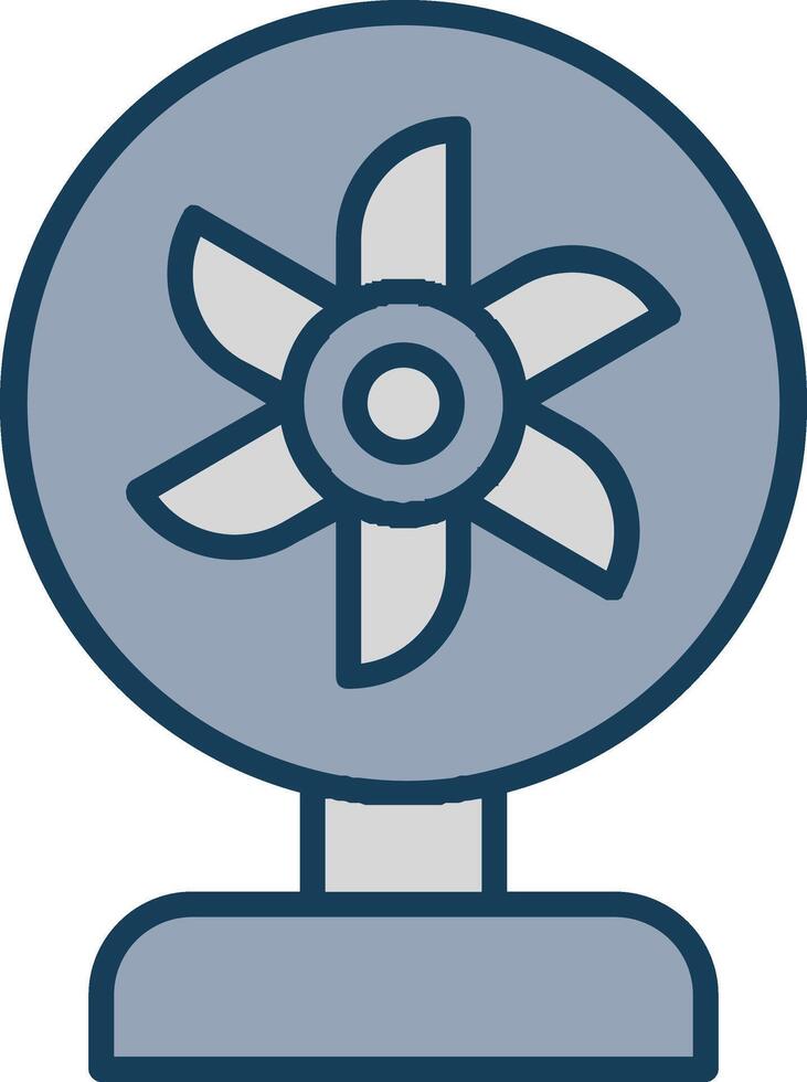 Ventilation Line Filled Grey Icon vector