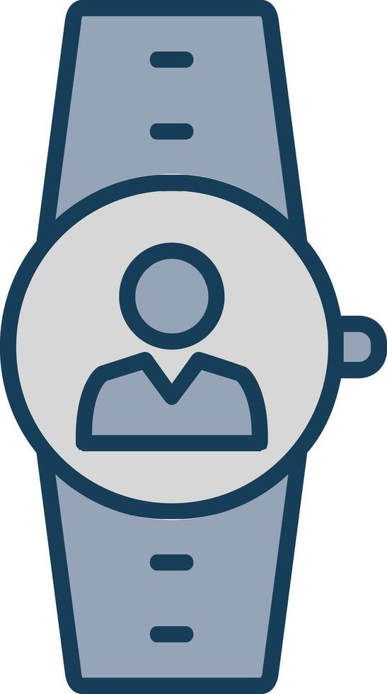 User Line Filled Grey Icon vector