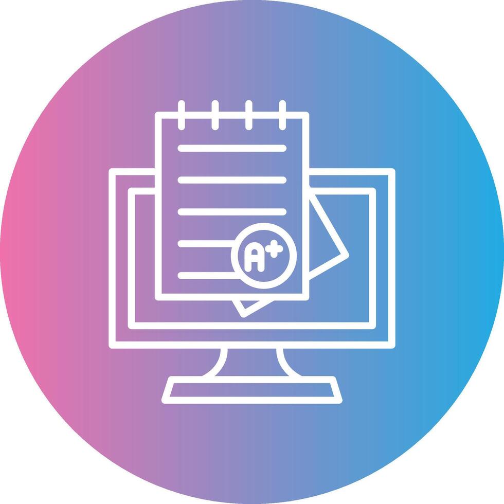 Grades Line Gradient Circle Icon vector