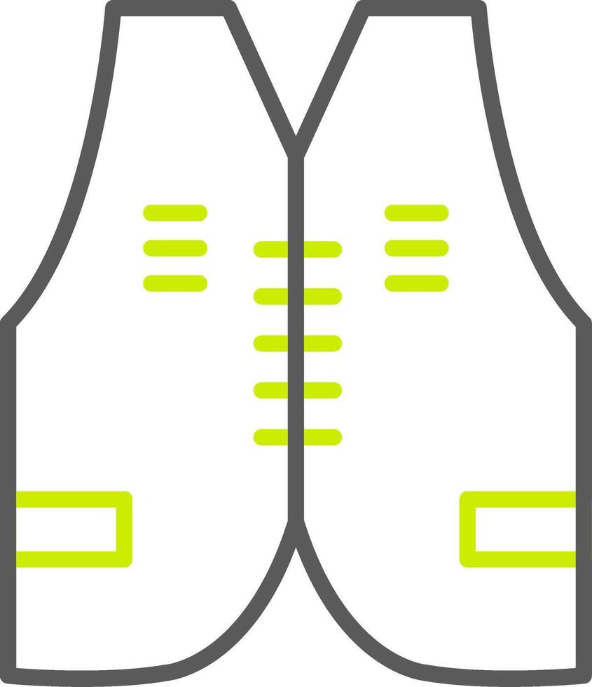 Vest Line Two Color Icon vector