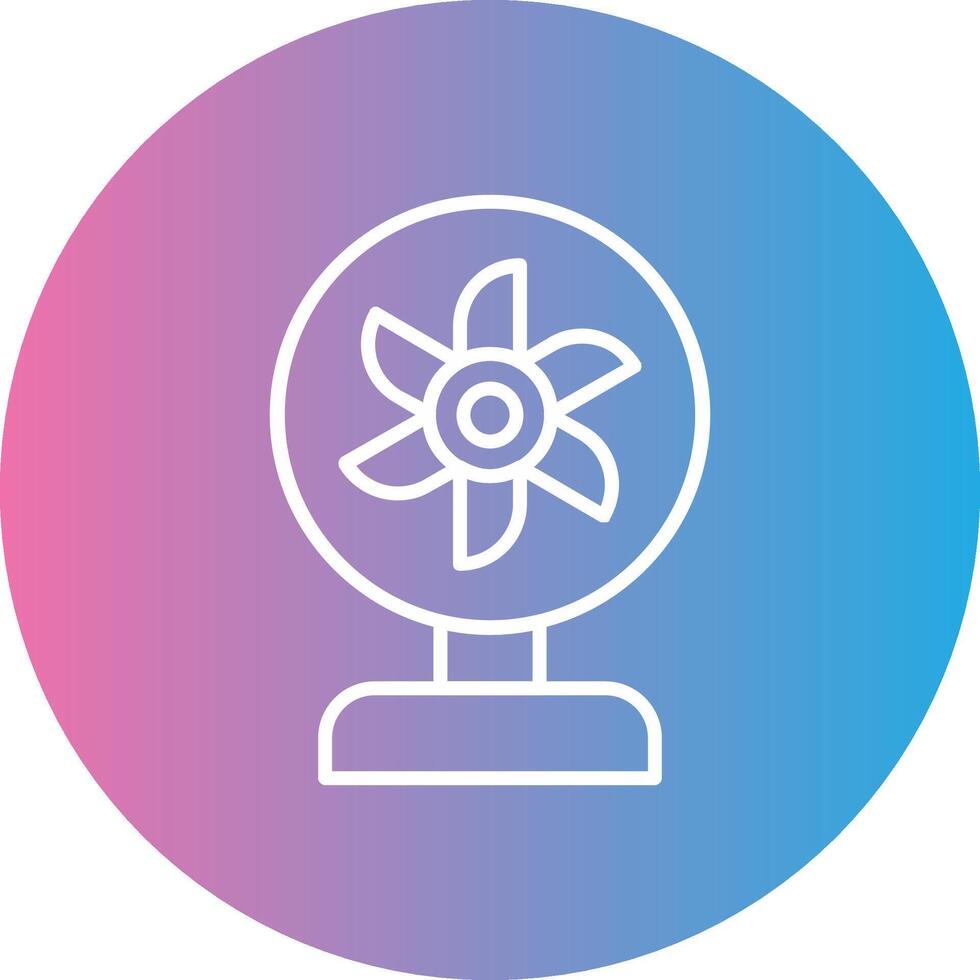 Ventilation Line Gradient Circle Icon vector