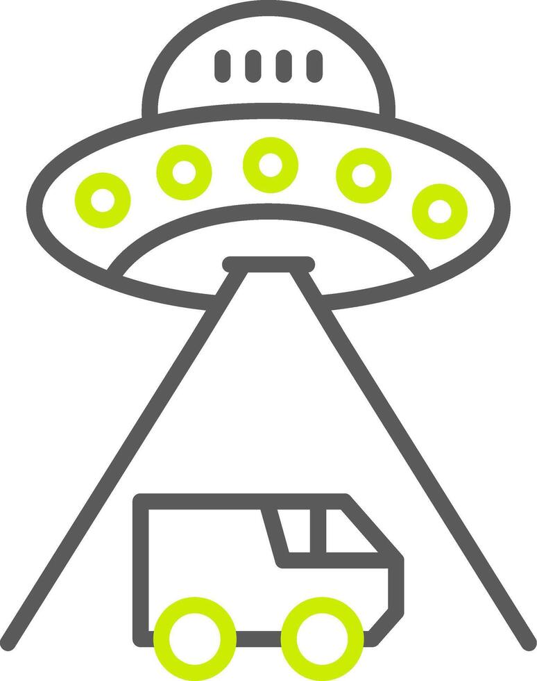 Ufo Line Two Color Icon vector