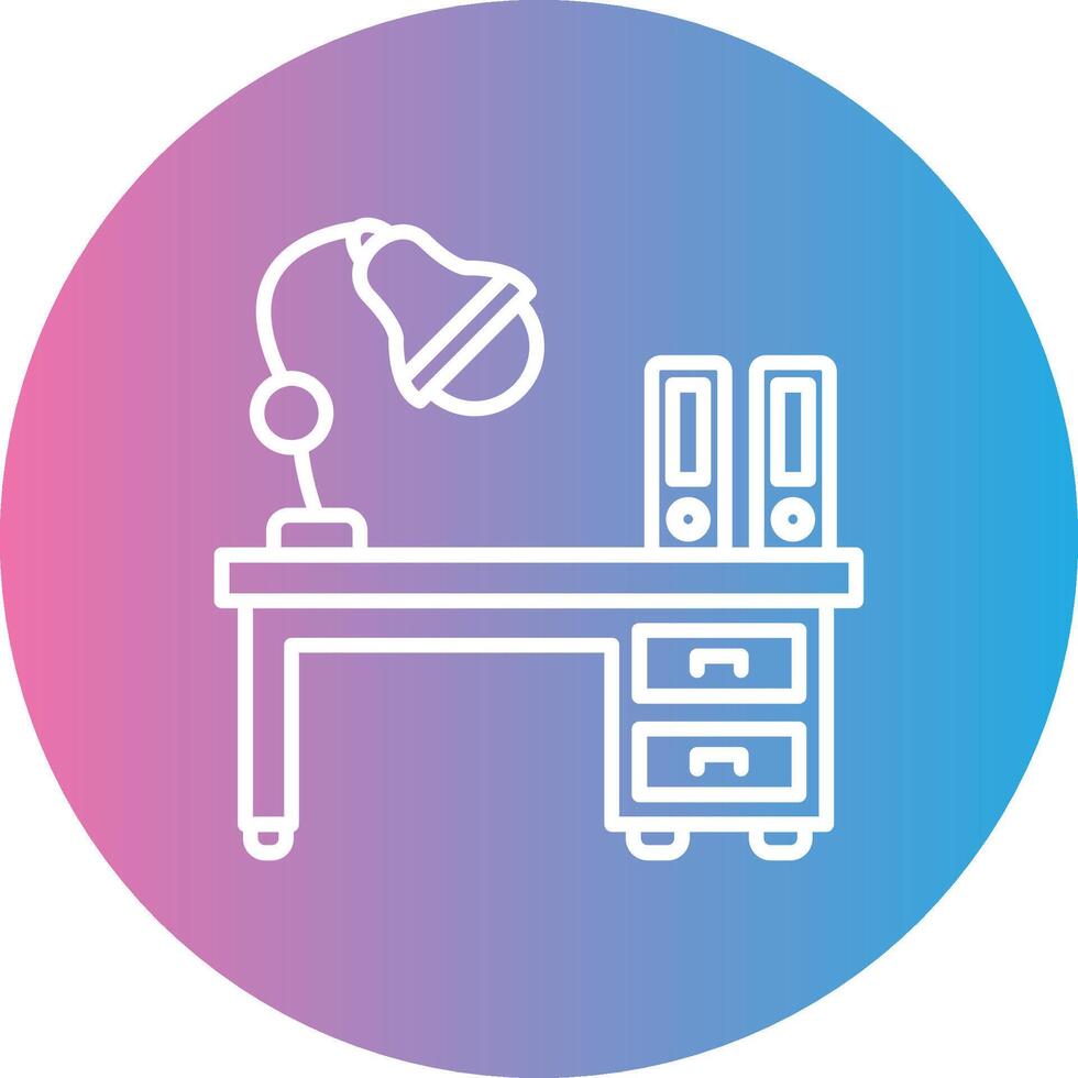 Workspace Line Gradient Circle Icon vector
