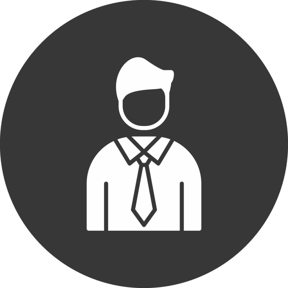 Employee Glyph Inverted Icon vector