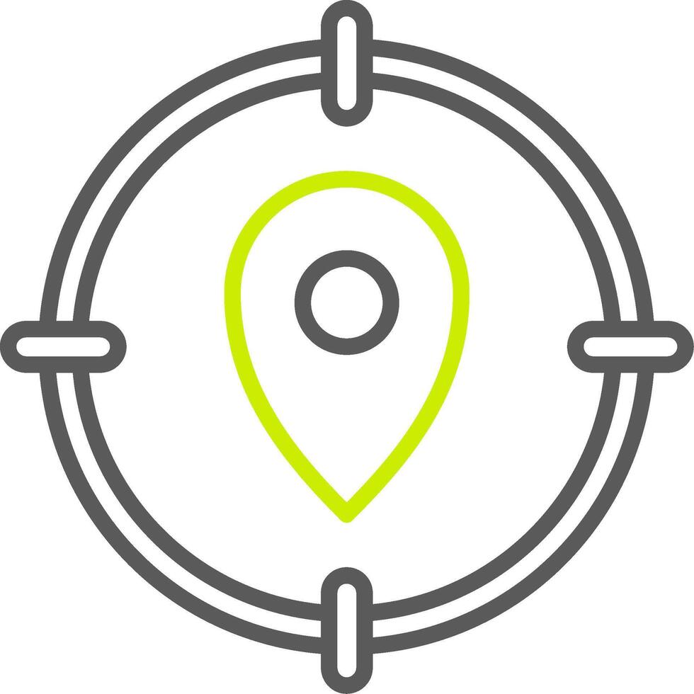 Target Line Two Color Icon vector