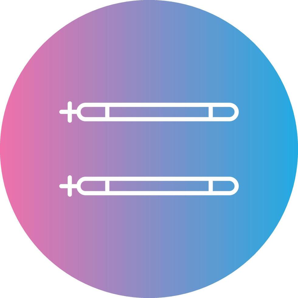 Sticks Line Gradient Circle Icon vector
