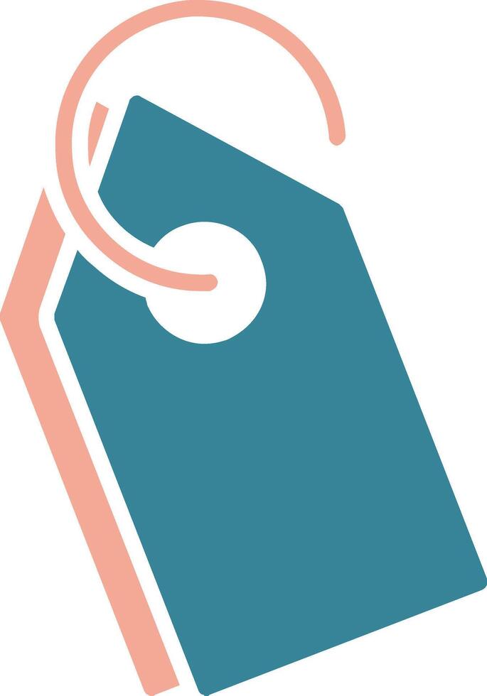 Tag Glyph Two Color Icon vector