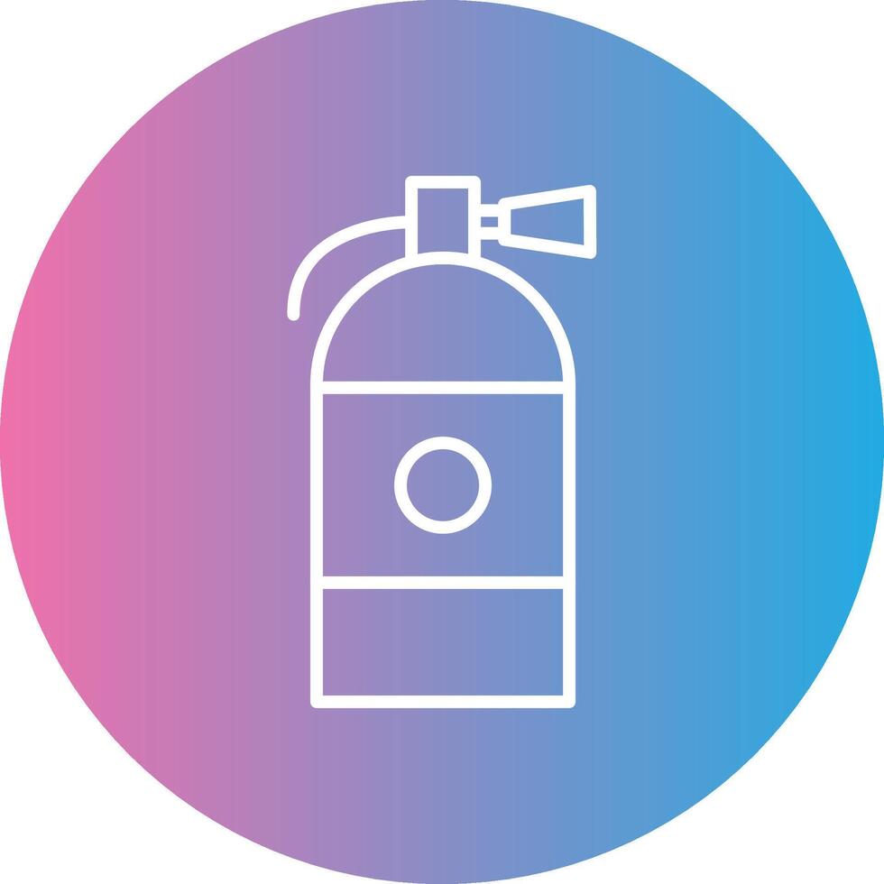 Fire Extinguisher Line Gradient Circle Icon vector