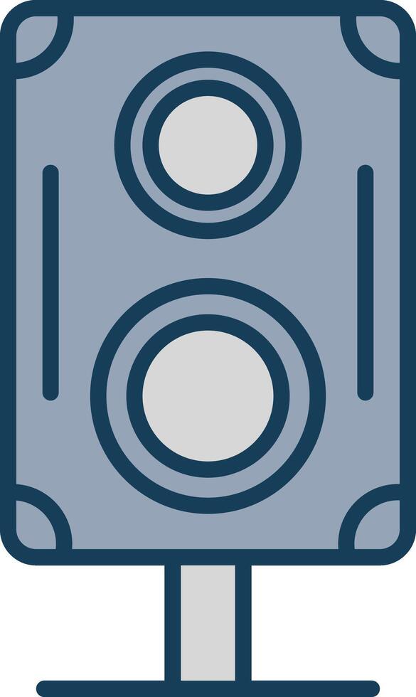 Speakers Line Filled Grey Icon vector