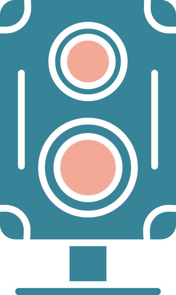 Speakers Glyph Two Color Icon vector
