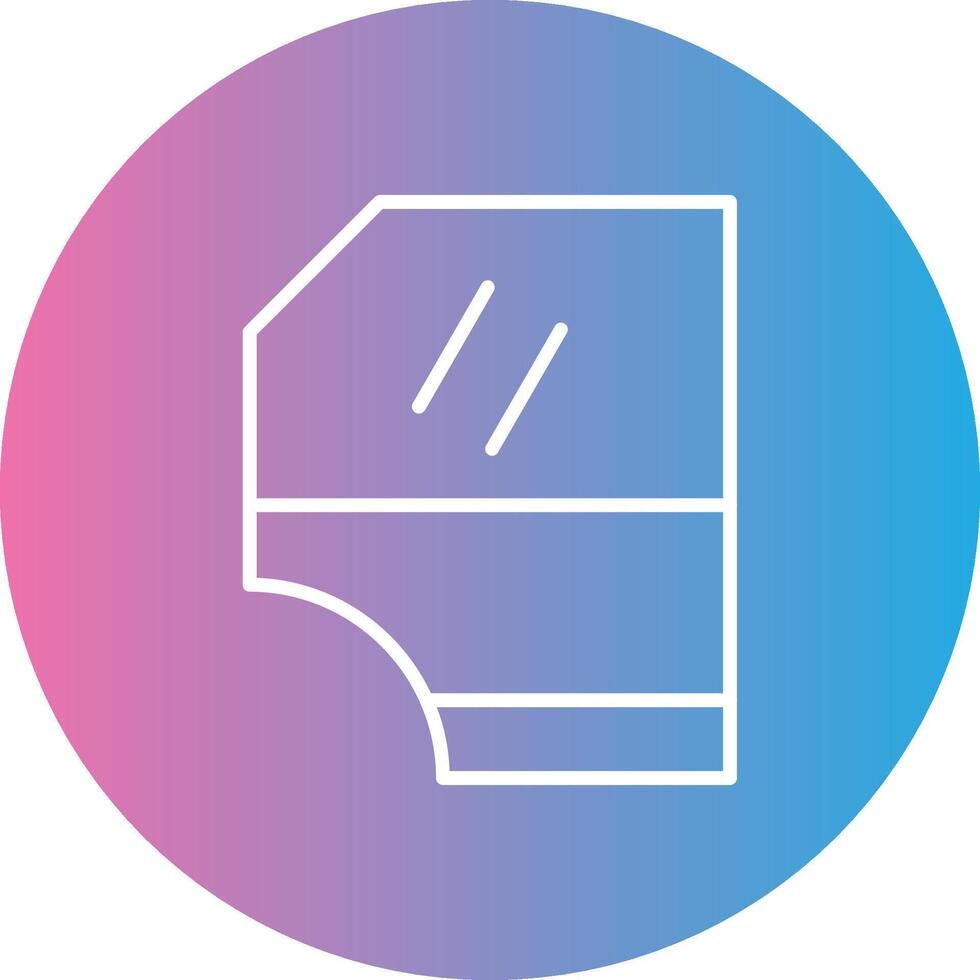 Car Door Line Gradient Circle Icon vector