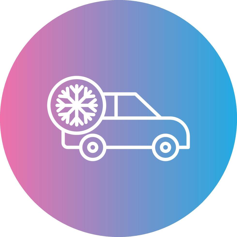 Air Conditioner Line Gradient Circle Icon vector