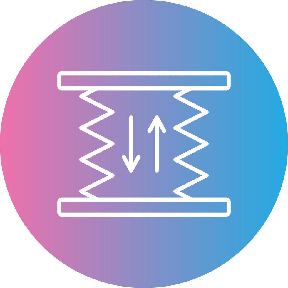 Car Lift Line Gradient Circle Icon vector