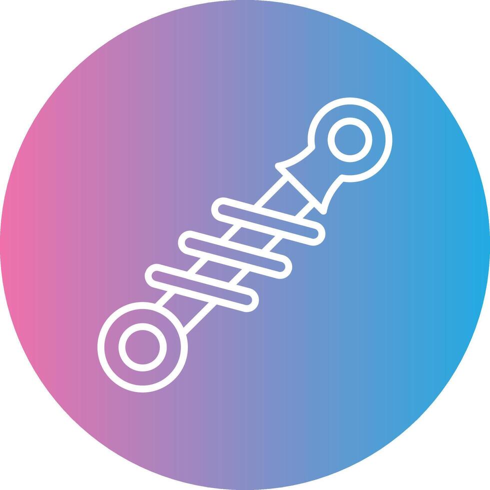Shock Absorber Line Gradient Circle Icon vector