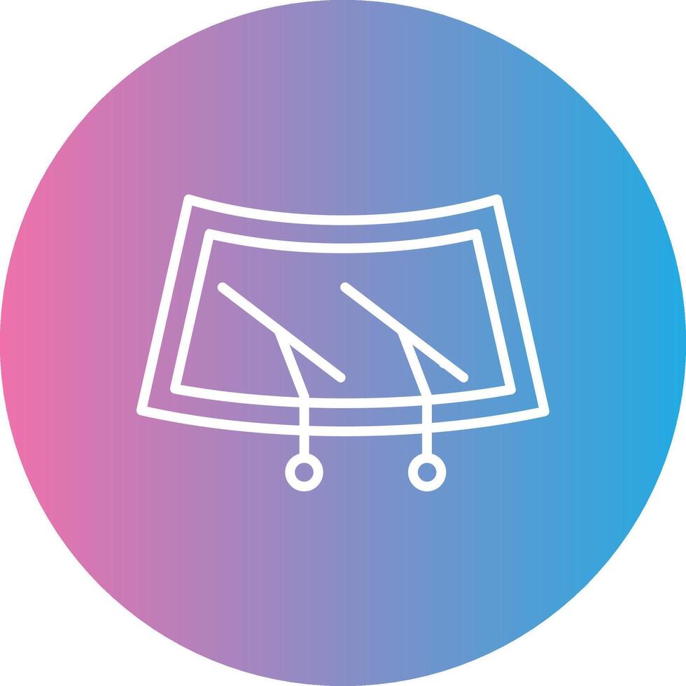 Windscreen Line Gradient Circle Icon vector