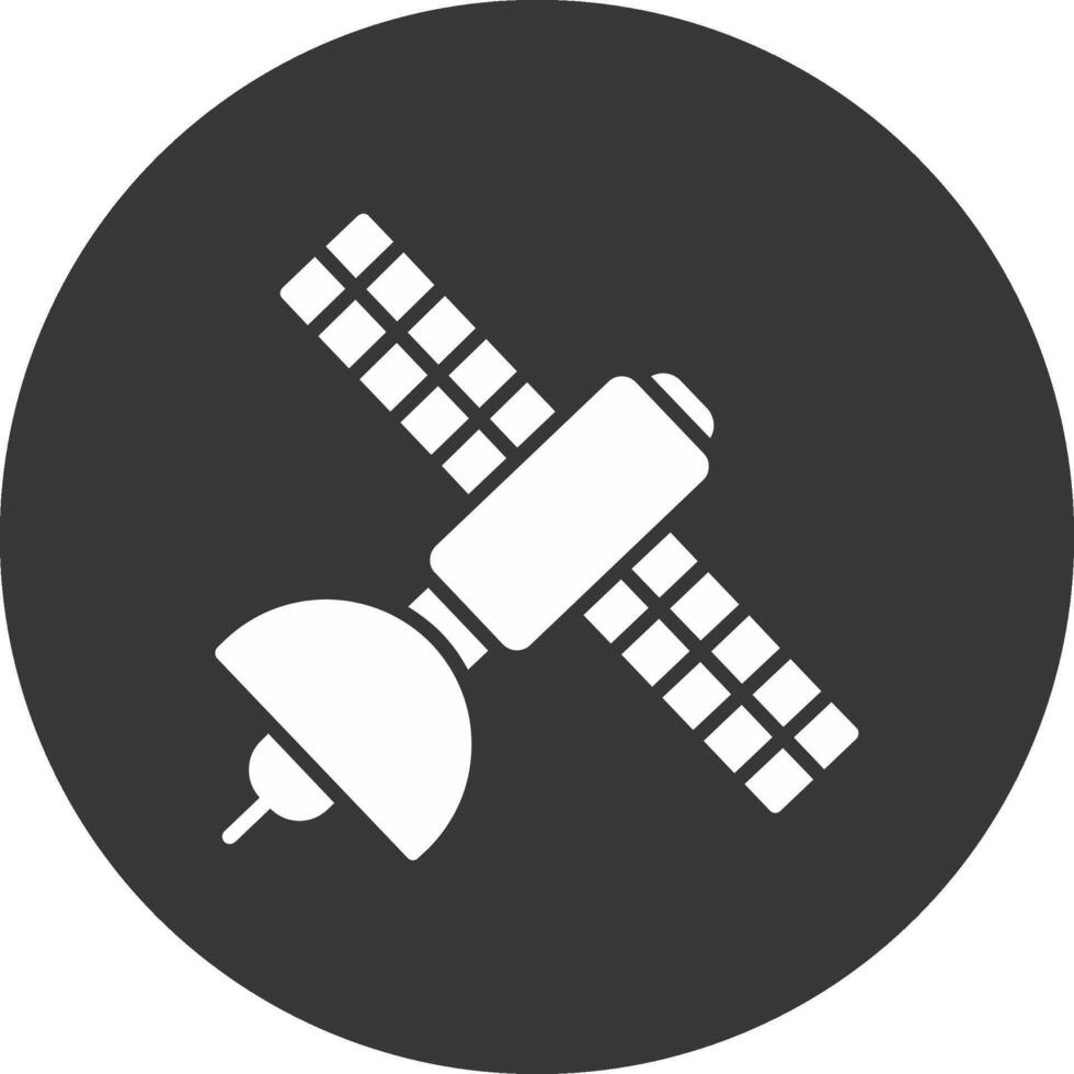 Satellite Glyph Inverted Icon vector