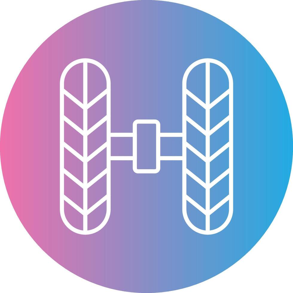 Wheel Alignment Line Gradient Circle Icon vector
