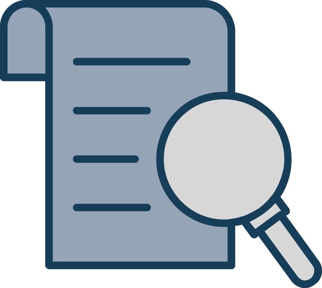 Research Report Line Filled Grey Icon vector