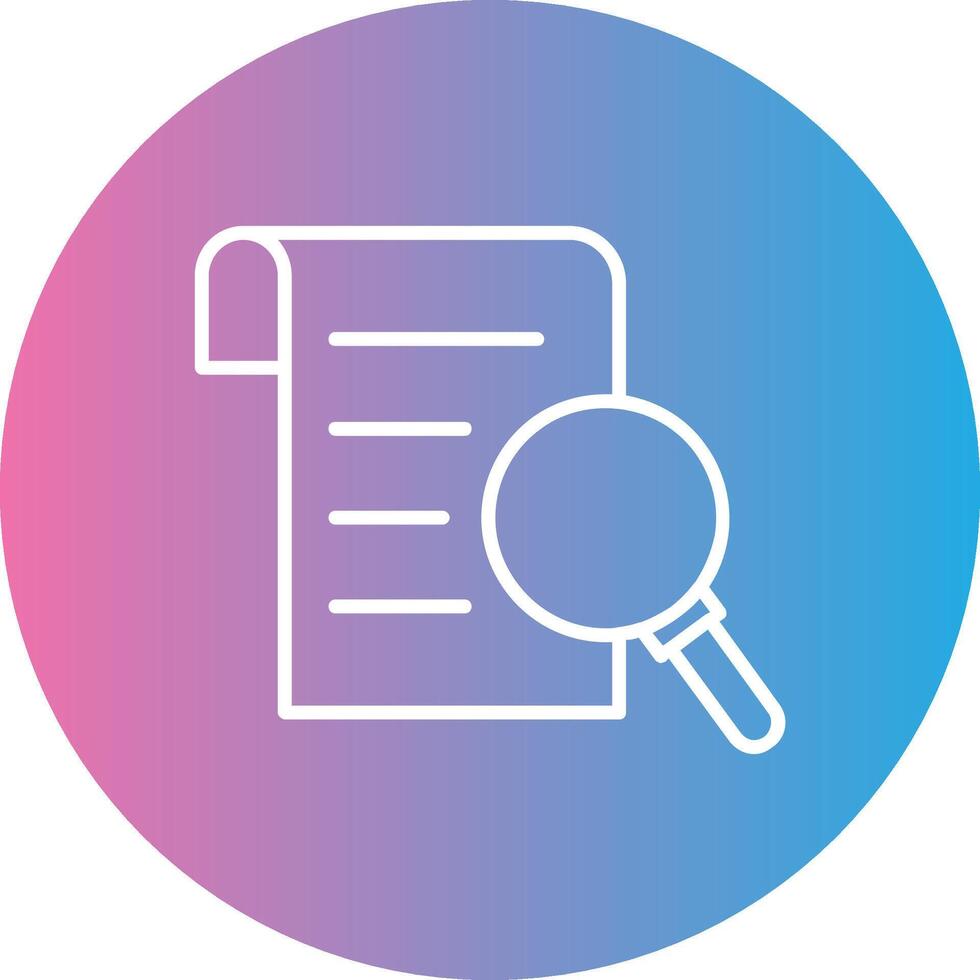 Research Report Line Gradient Circle Icon vector