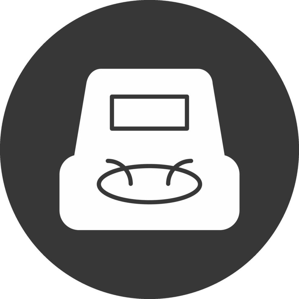 Bean Bag Glyph Inverted Icon vector