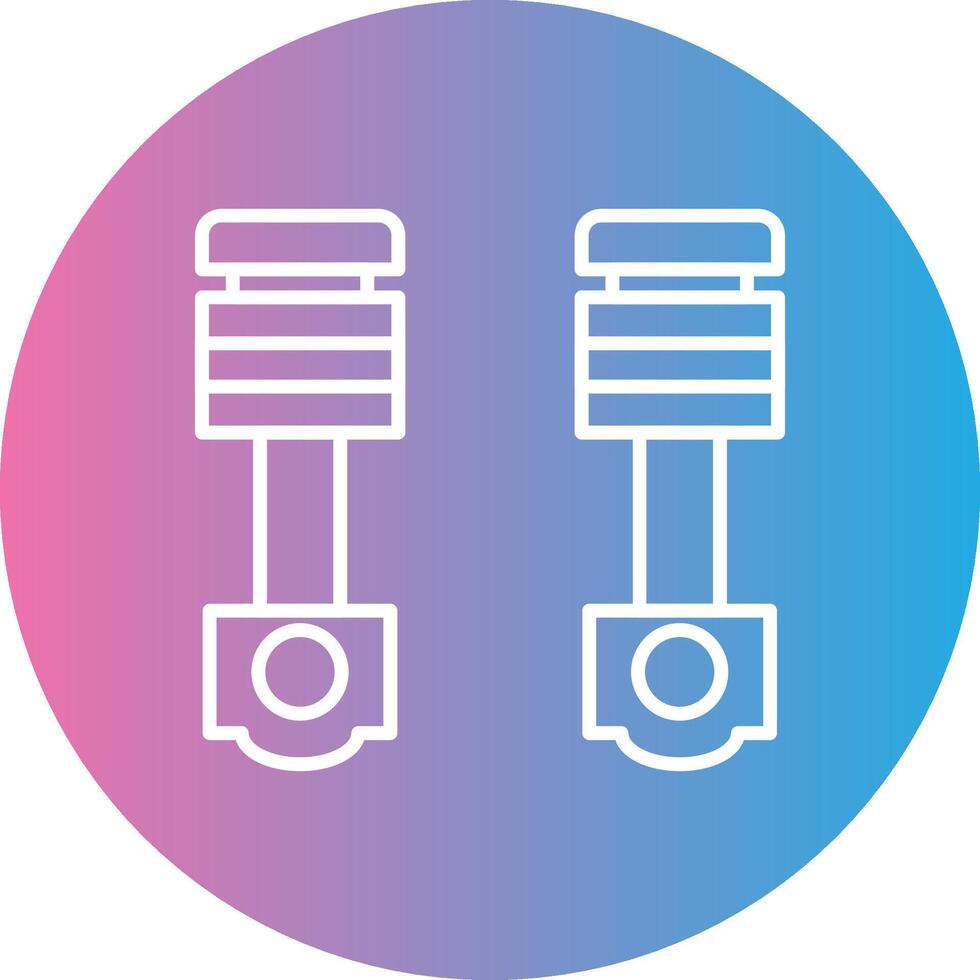 Pistons Line Gradient Circle Icon vector