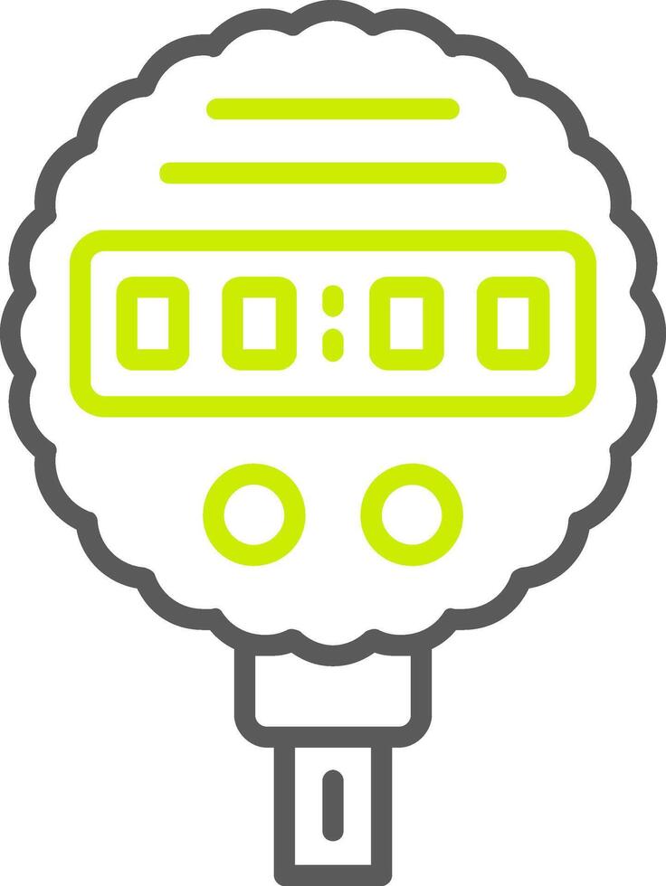 Pressure Gauge Line Two Color Icon vector