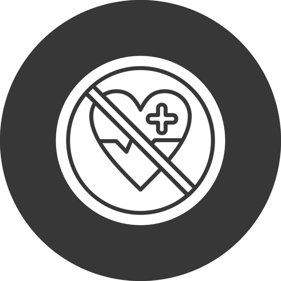 Prohibited Sign Glyph Inverted Icon vector