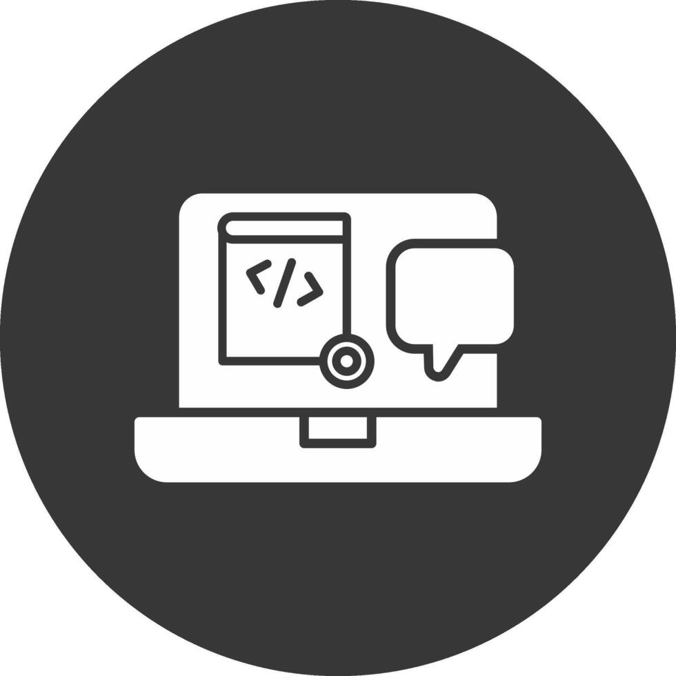 Demo Glyph Inverted Icon vector