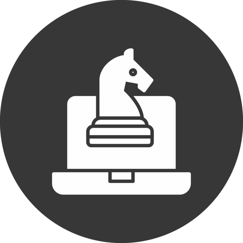 OnGlyph Inverted Chess Glyph Inverted Icon vector