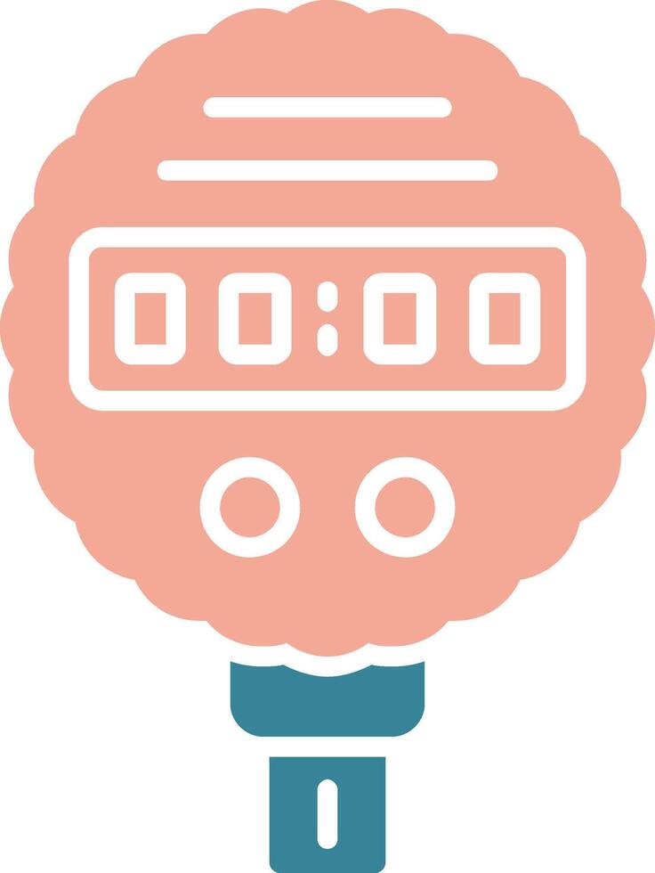 Pressure Gauge Glyph Two Color Icon vector