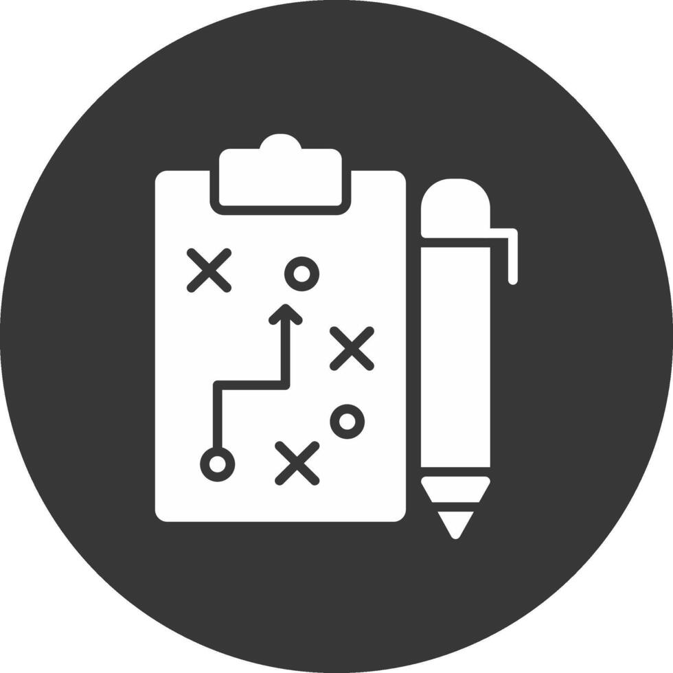 Planning Glyph Inverted Icon vector