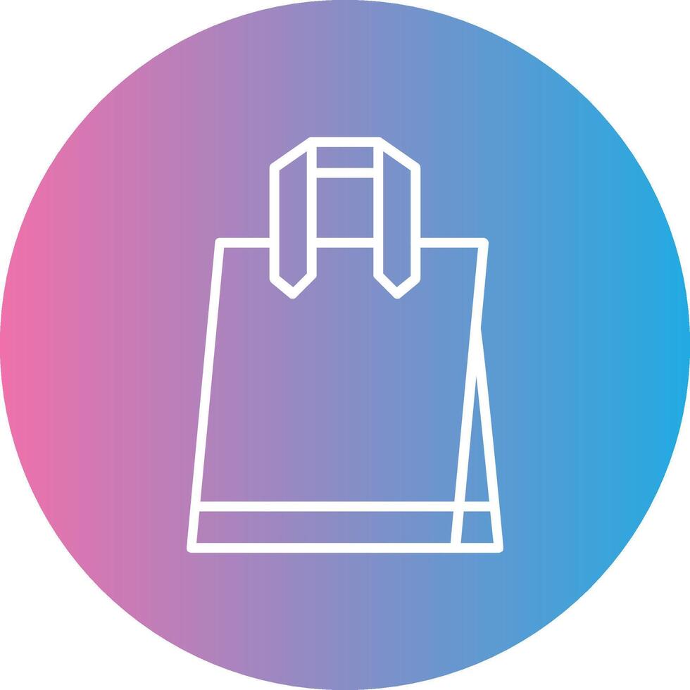 Tote Bag Line Gradient Circle Icon vector