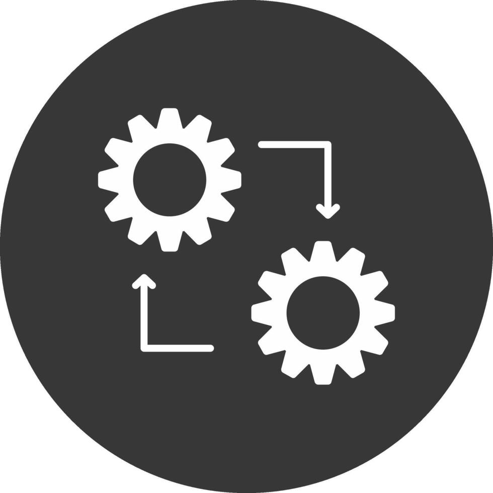 Methodology Glyph Inverted Icon vector