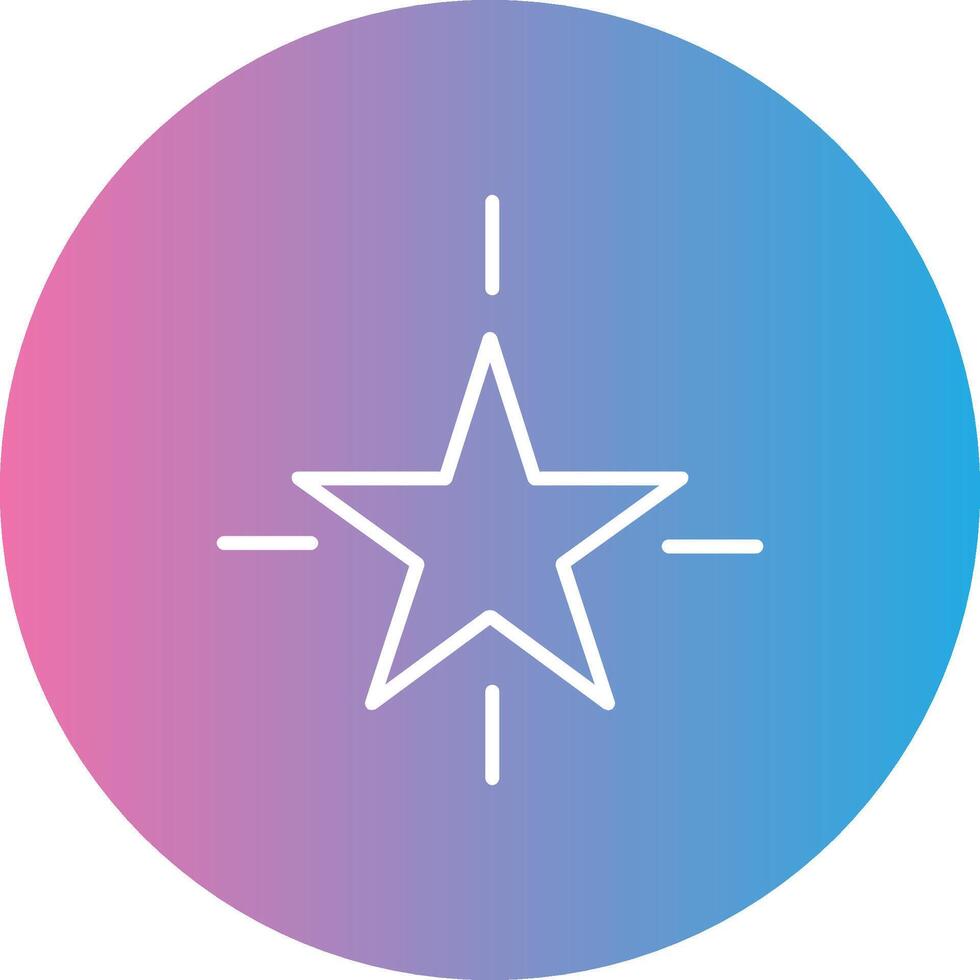 Star Line Gradient Circle Icon vector