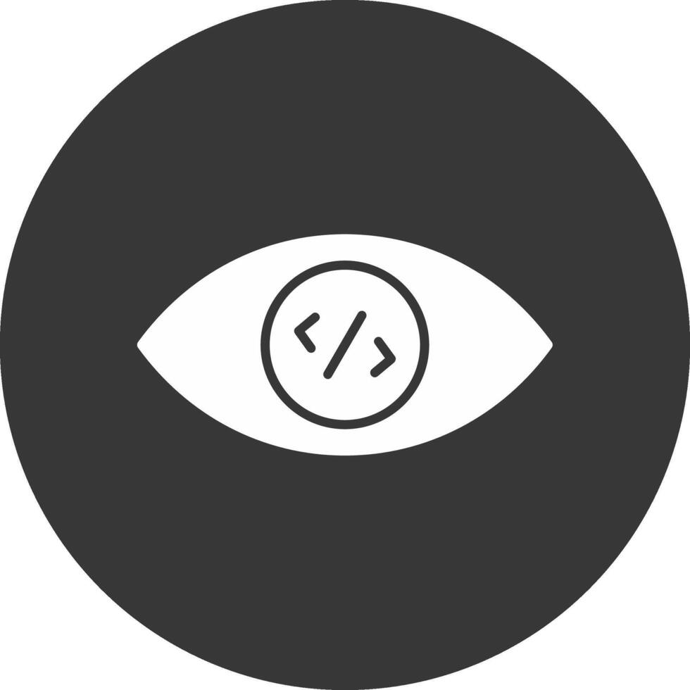 Vision Glyph Inverted Icon vector