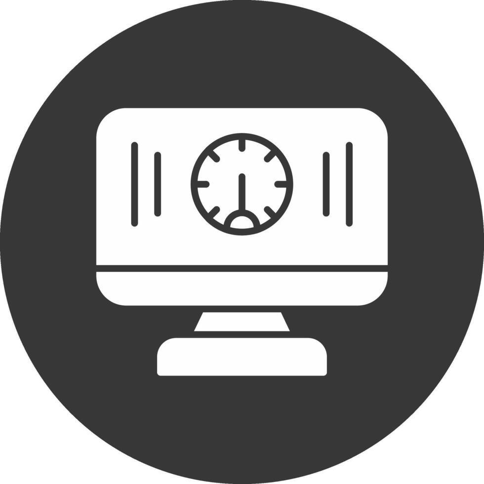 Performance Glyph Inverted Icon vector