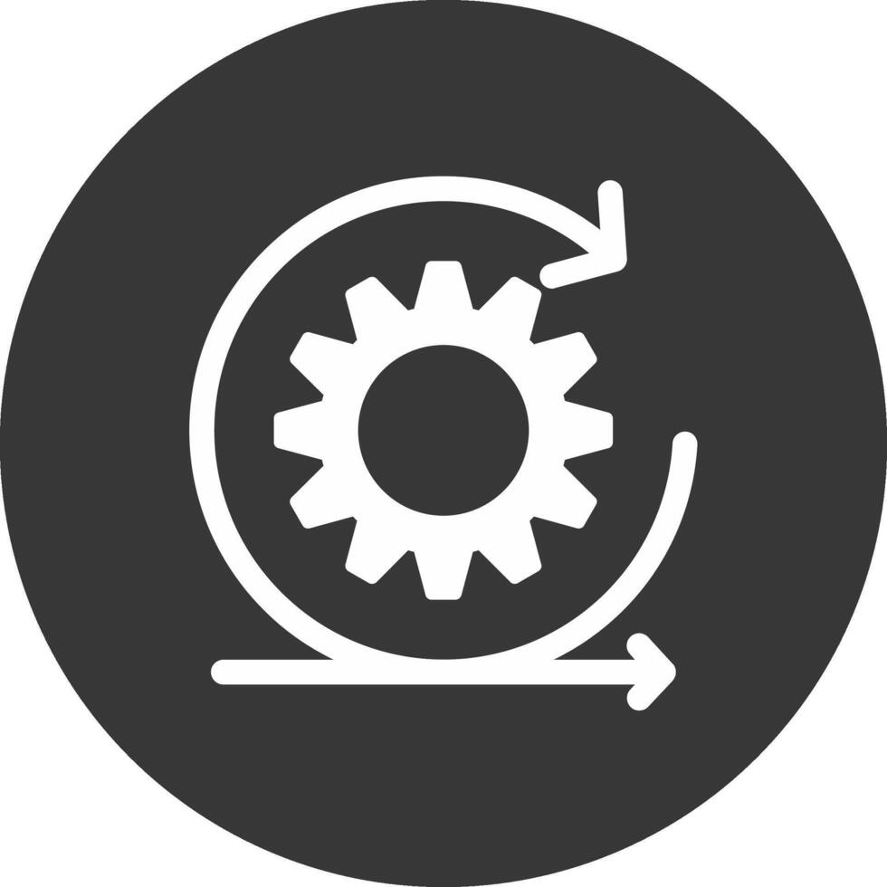Scrum Glyph Inverted Icon vector