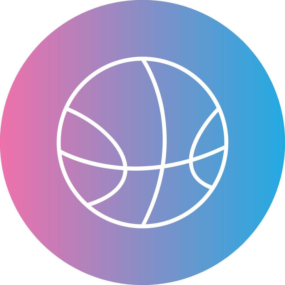 Basketball Line Gradient Circle Icon vector