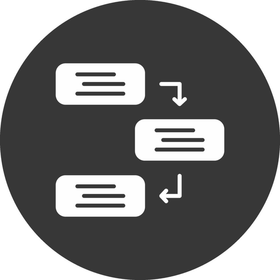 Dependencies Glyph Inverted Icon vector