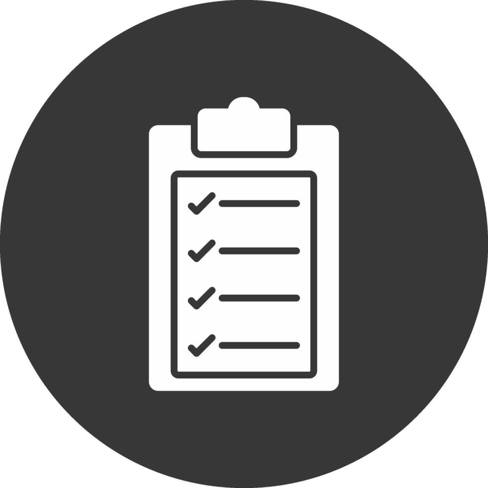 Criteria Glyph Inverted Icon vector