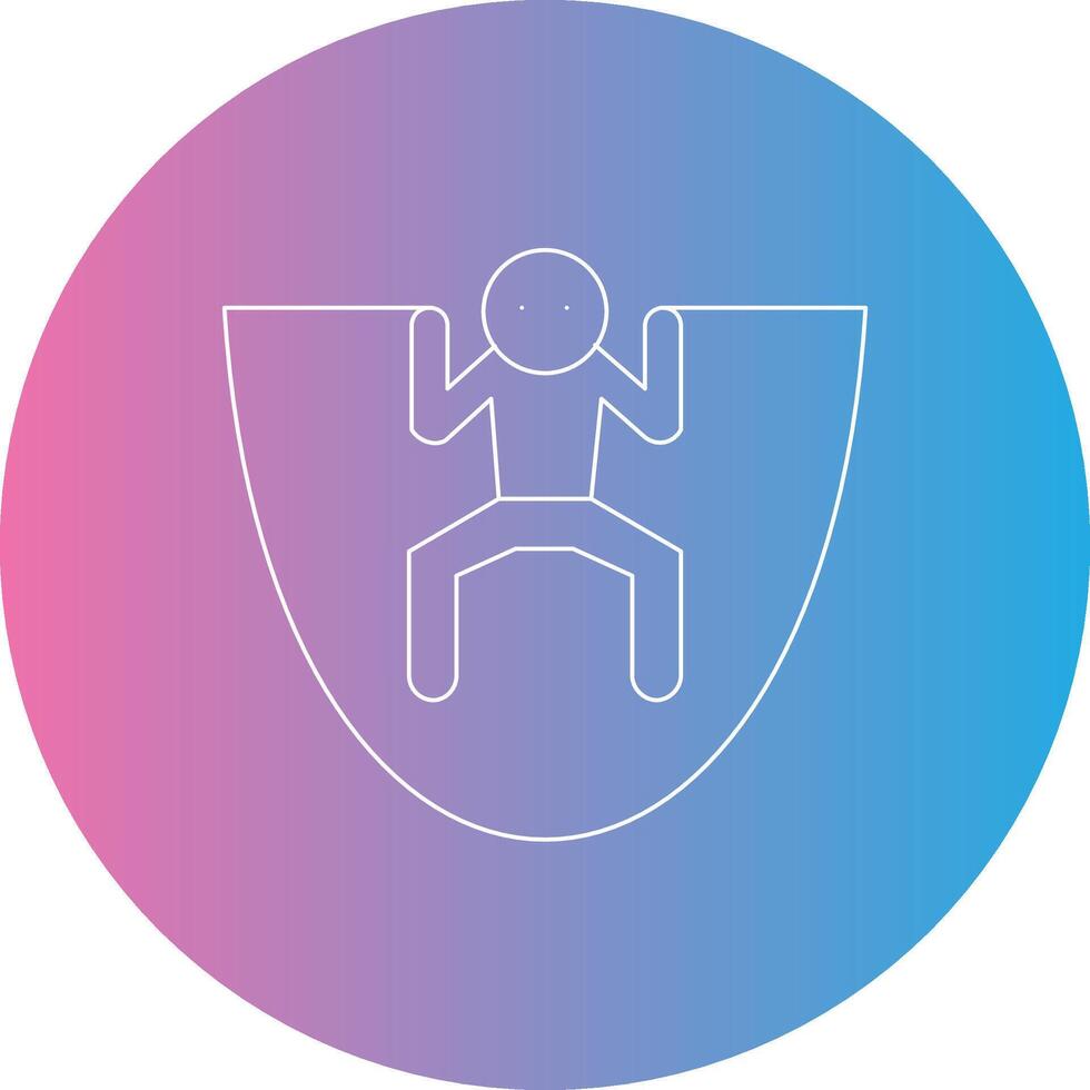 Skipping Line Gradient Circle Icon vector