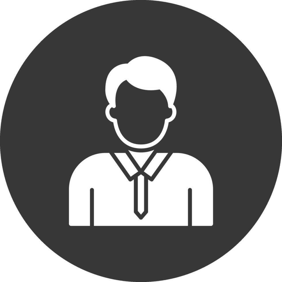 Manager Glyph Inverted Icon vector