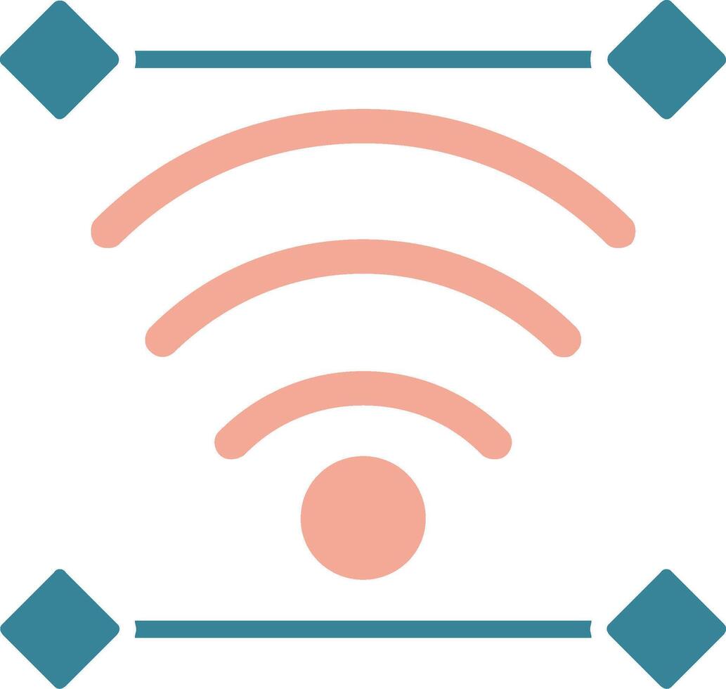 Wireless Glyph Two Color Icon vector