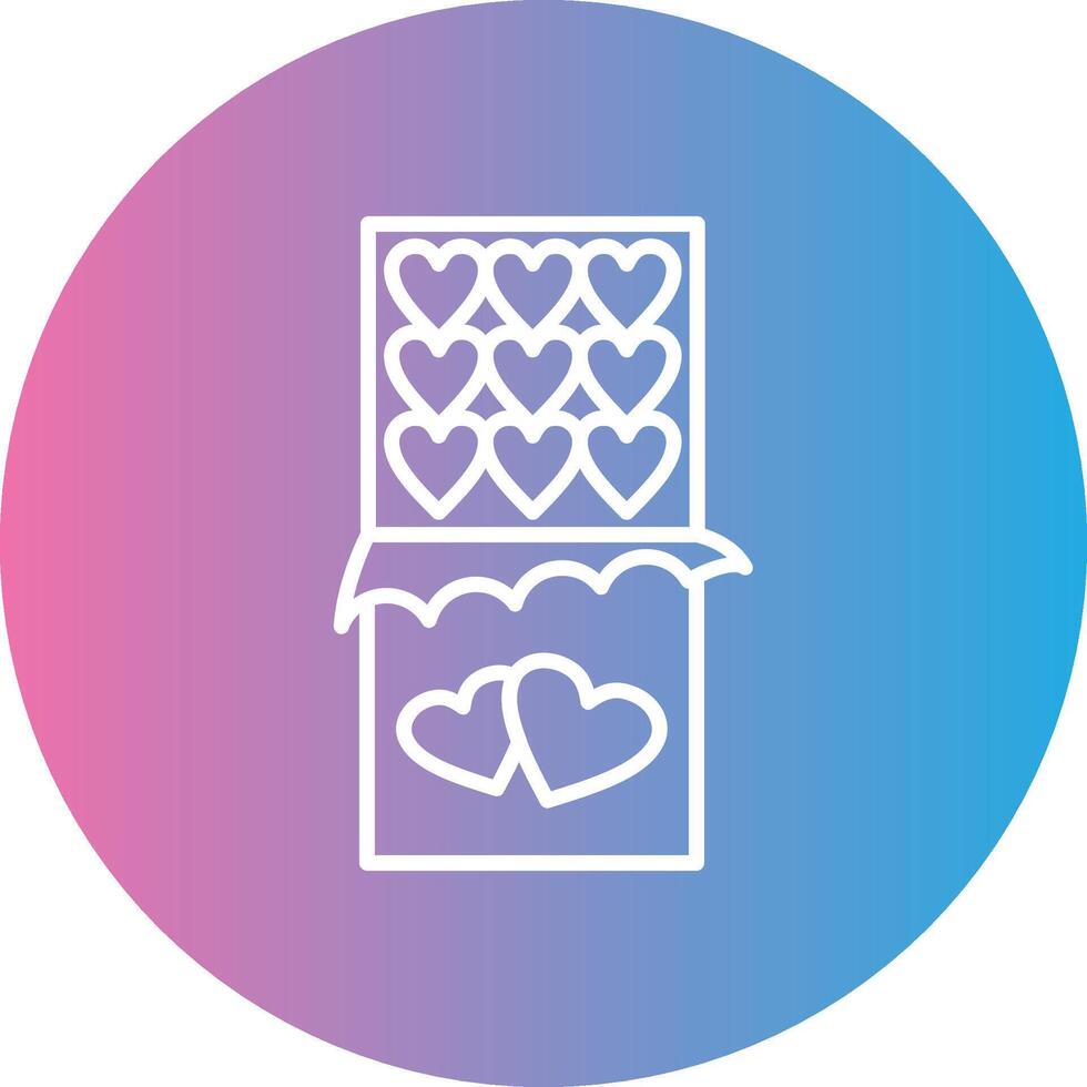 Chocolate Bar Line Gradient Circle Icon vector