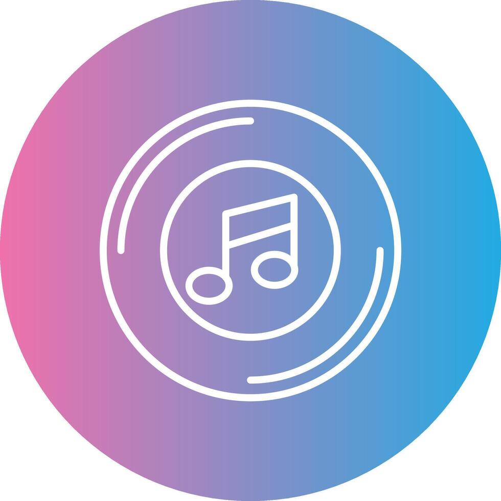 Music Line Gradient Circle Icon vector