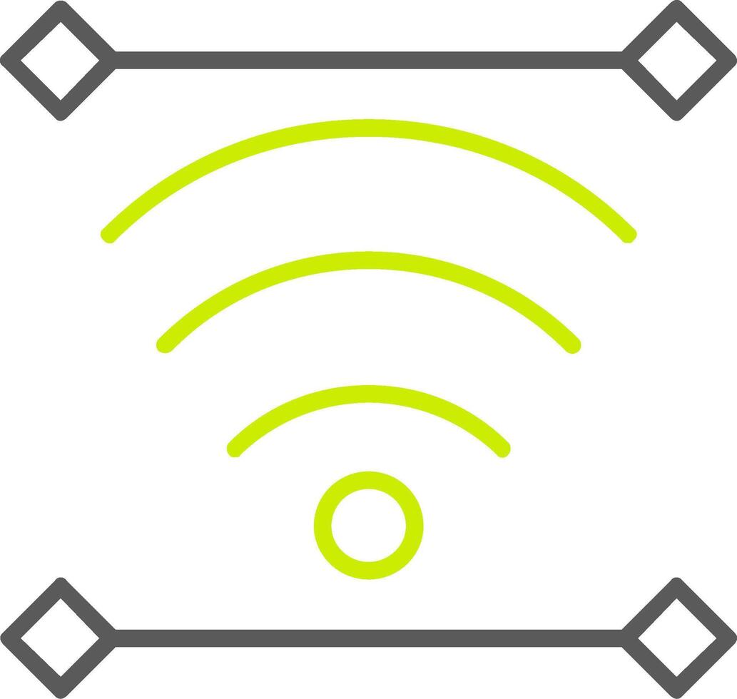 Wireless Line Two Color Icon vector