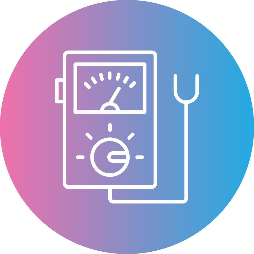 Tester Line Gradient Circle Icon vector
